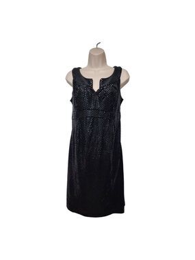 Mimi Maternity Black Sequin Notched Neckline Built-in Tie Dress Size Small